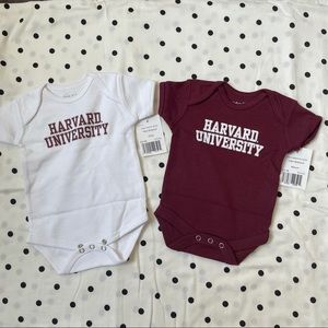 NWT Set of 2 Harvard University Bodysuits